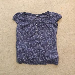 Blue Floral Top